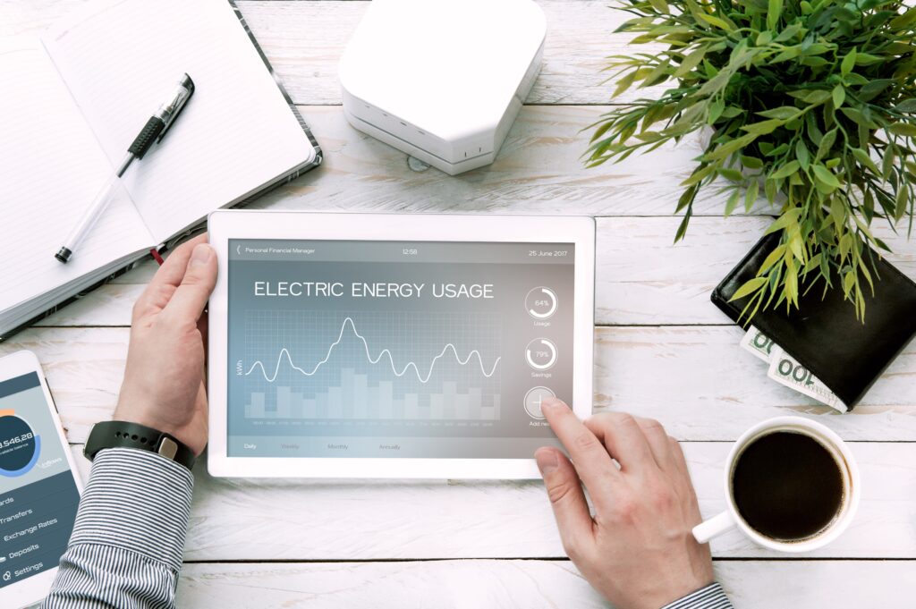 business electricity contract and usage